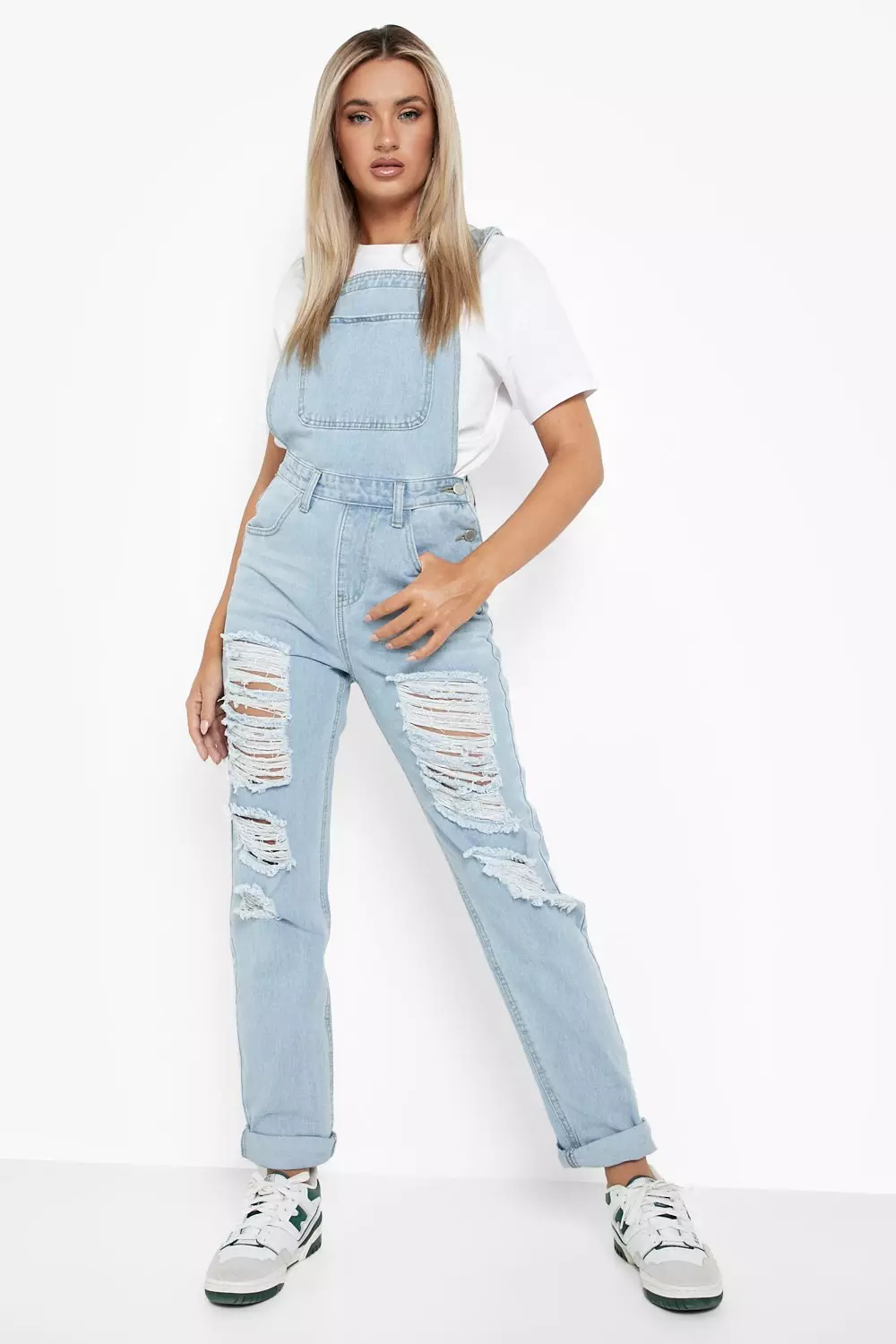 Womens ripped sale dungarees